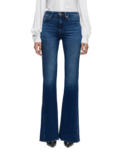 7 For All Mankind The Leggy High Rise Bootcut Jeans In Current In Blue