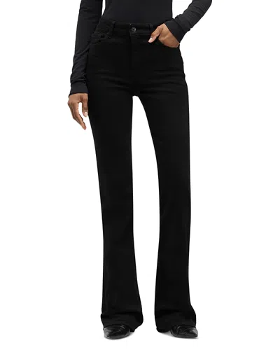 7 For All Mankind The Leggy High Rise Bootcut Jeans In Soho Night In Black