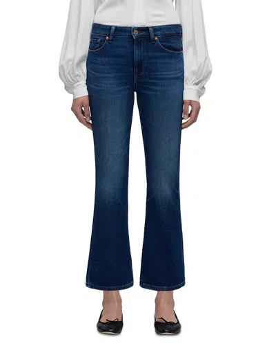 7 For All Mankind The Leggy Mid Rise Bootcut Crop Jeans In Current In Blue