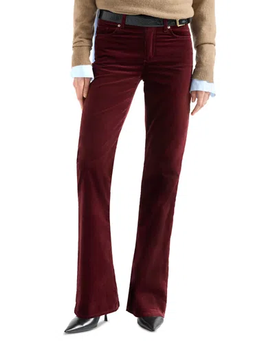 7 For All Mankind The Leggy Mid Rise Bootcut Jeans In Velvet Burgundy In Multi