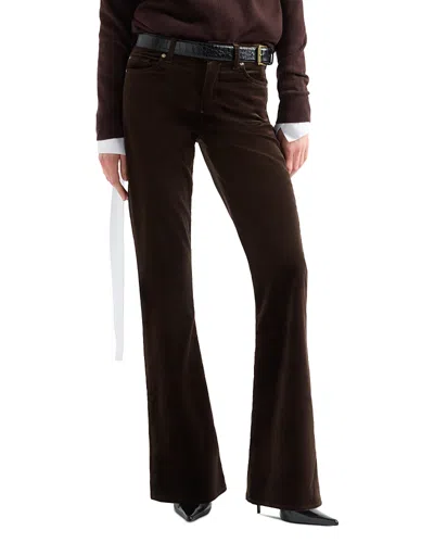 7 For All Mankind The Leggy Mid Rise Flare Jeans In Velvet Chocolate In Brown
