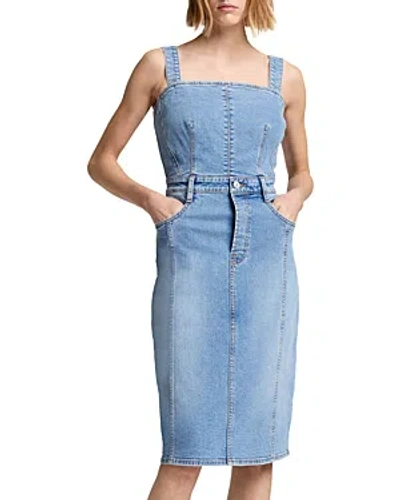 7 For All Mankind The Seamed Dress In Blue