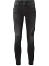 7 For All Mankind 'the Skinny Crop' Jeans In Black