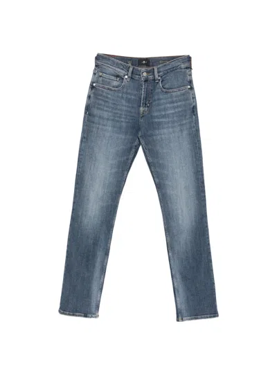 7 For All Mankind The Straight 32" Faded Jeans In Blue