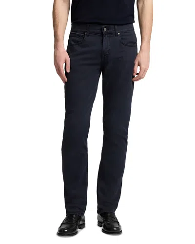 7 For All Mankind The Straight Fit Jeans In Deep Navy In Black