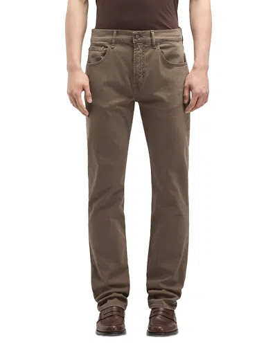 7 For All Mankind The Straight Fit Jeans In Scarab In Brown