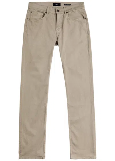 7 For All Mankind The Straight Jeans In Neutral