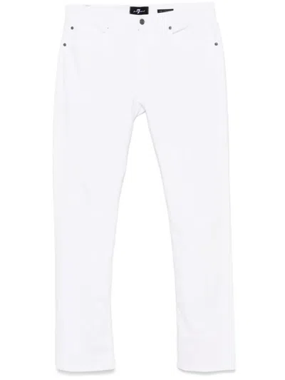 7 For All Mankind The Straight Jeans In White