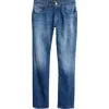 7 For All Mankind Faded Tapered Denim Jeans In Auster