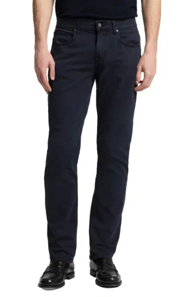 7 For All Mankind The Straight Leg Jeans In Black