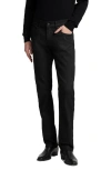 7 For All Mankind The Straight Leg Jeans In Black