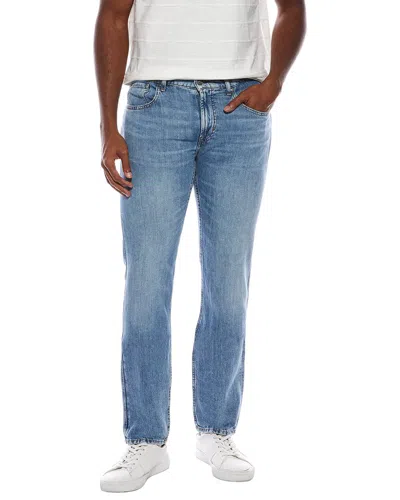 7 For All Mankind The Straight Linen-blend Station Jean In Multi