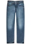 7 For All Mankind The Straight Straight-leg Jeans In Mid Blu