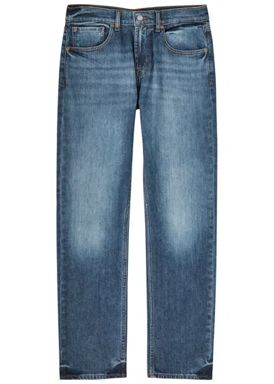 7 For All Mankind The Straight Straight-leg Jeans In Mid Blu