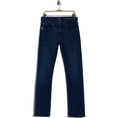 7 For All Mankind The Straight Stretch Jeans In Blue