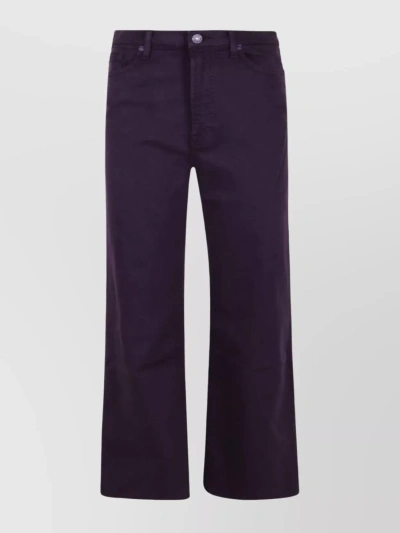 7 For All Mankind The Tailored Wide Leg Trousers In Purple
