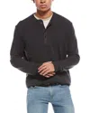7 For All Mankind Thermal Henley Shirt In Black
