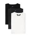 7 For All Mankind Set Of Three Cotton T-shirts In Multi