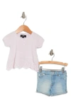 7 FOR ALL MANKIND TOP & SHORTS SET