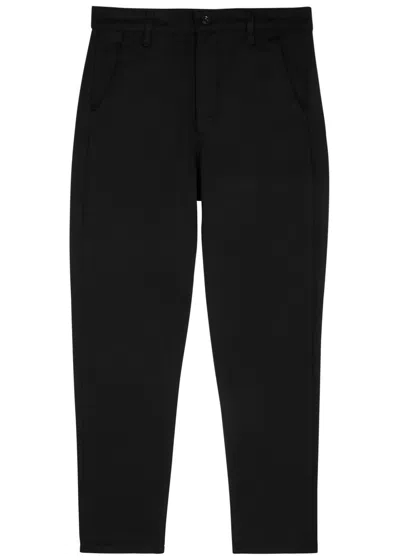 7 For All Mankind Travel Stretch-jersey Trousers In Black