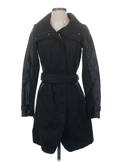 Pre-owned 7 For All Mankind Trenchcoat In Black