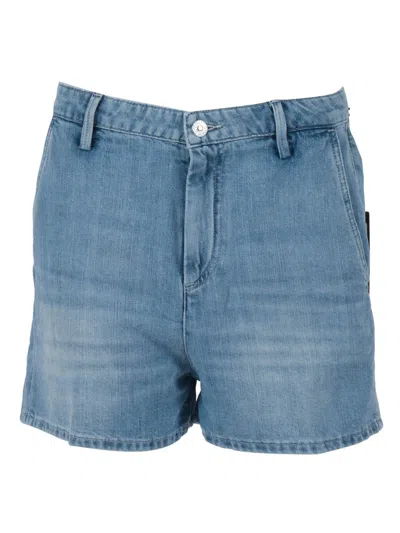 7 For All Mankind Trouser Shorts Iris In Blue