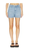 7 For All Mankind Trouser Shorts Iris In Blue