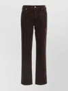 7 For All Mankind Trousers Featuring Belt Loops And Corduroy Texture In Black
