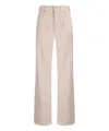 7 For All Mankind Corduroy Cotton Pants Regular Fit In White