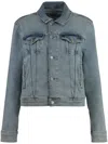 7 For All Mankind Trucker Denim Jacket In Blue