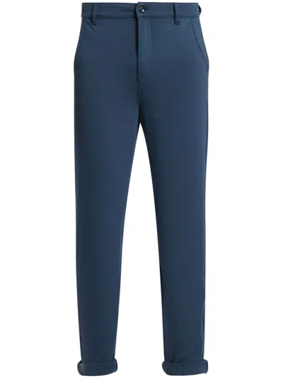 7 For All Mankind Twill Chino Trousers In Blue