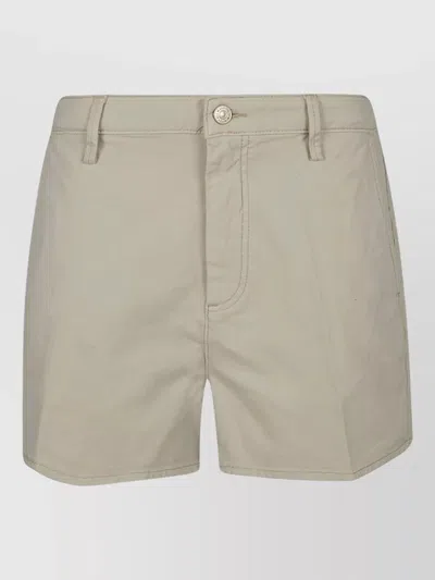 7 For All Mankind Twill Stretch Shorts Clean Straight Leg