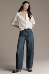 7 For All Mankind Twisted Bonnie High-rise Barrel Jeans In Blue