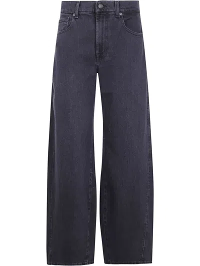 7 For All Mankind Twisted Bonnie Mankind Radar Baggy Jeans In Black