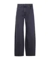 7 For All Mankind Twisted Bonnie Mankind Radar Baggy Jeans In Black