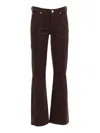 7 For All Mankind Twisted Dojo Tailorless Corduroy Coffee Bean In Brown