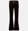 7 For All Mankind Twisted Dojo Tailorless Corduroy Flared Pants In Brown