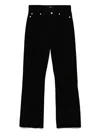 7 For All Mankind Embellished Straight Trousers In Black