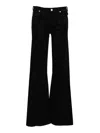 7 For All Mankind Lisha Velvet Flared Trousers In Black