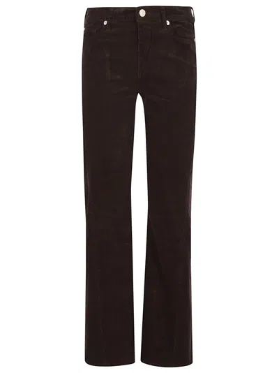 7 For All Mankind Twisted Dojo Tailorless Stretch Denim Jeans In Brown