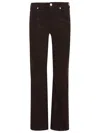 7 For All Mankind Flared Mid-rise Jeans With Fitted Silhouette In Black