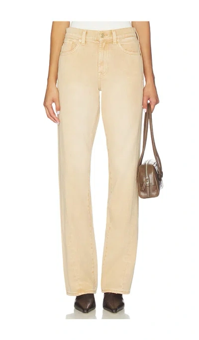 7 For All Mankind Twisted Inseamtess Trouser Jeans In Nude