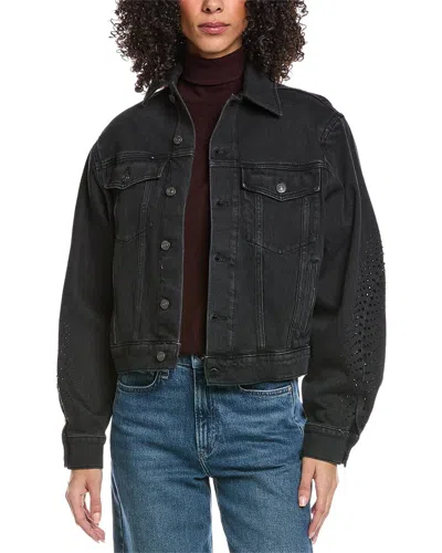 7 For All Mankind Twisted Jacket In Black