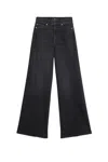 7 For All Mankind Twisted Lotta Bottomline With Crystals In Black