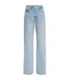 7 For All Mankind Twisted-seam Tess High-rise Straight Jeans In Blue