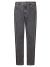 7 For All Mankind Twisted Straight Roots Jeans In Gray