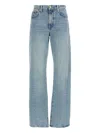 7 For All Mankind Faded Wash Five-pocket Denim Trousers In Blue