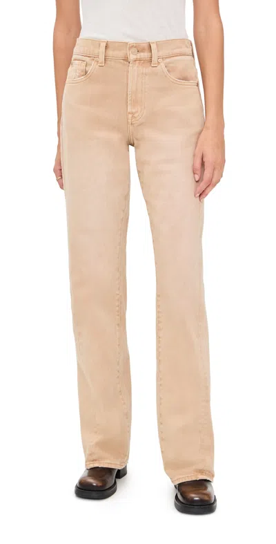 7 For All Mankind Twisted Tess Trousers Sandune In Neutral