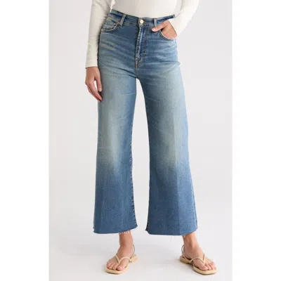 7 For All Mankind Uhr Cropped Wide Leg Jeans In Panorama