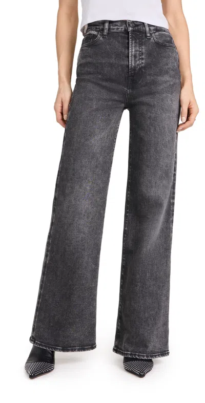 7 For All Mankind High-waisted Flared Jeans In Black